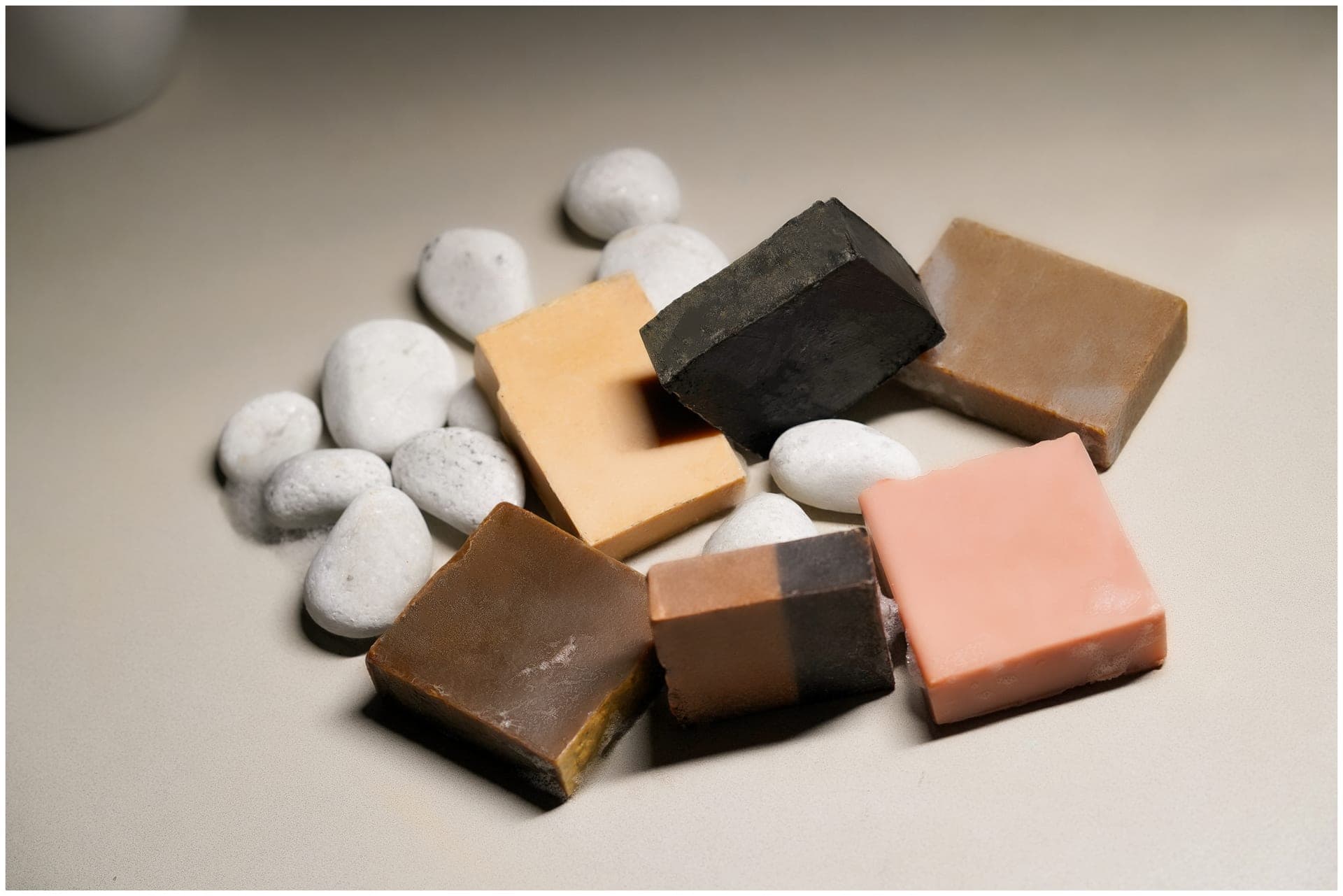 The full Soapy Poetry collection on river pebbles